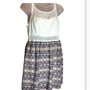 Tris mini dress Lacey top retro print bottom sexy vacation worthy